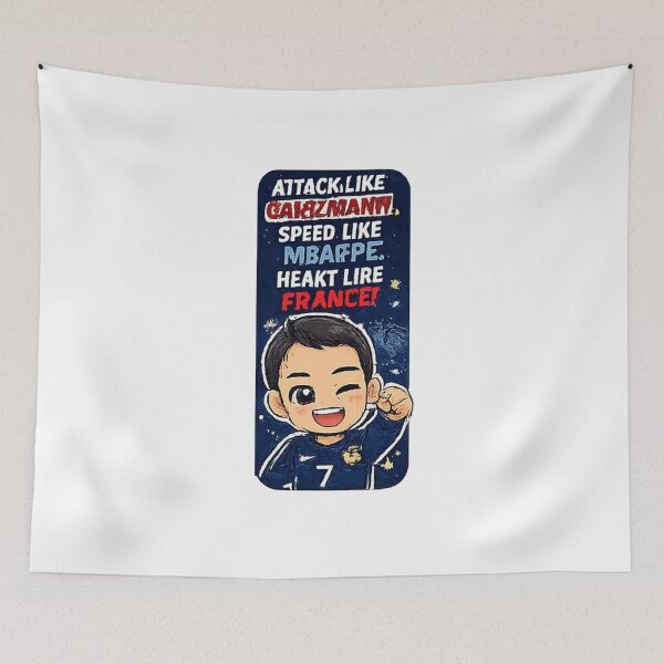 Item preview, Attack Like a Champion Speed Like a Star France Soccer Fan Sticker | French Football Supporter Cartoon Design | France Team Spirit Artwork designed and sold by myteesmypassion.