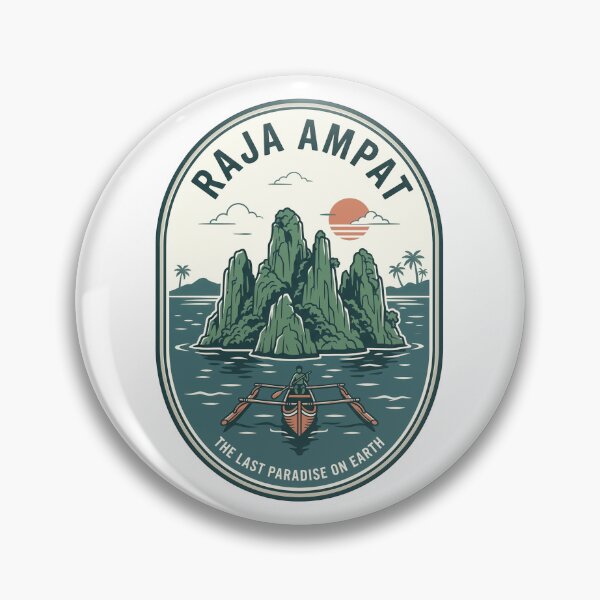 Item preview, Vintage Raja Ampat Indonesia Tropical Island Badge designed and sold by k3rstman1.