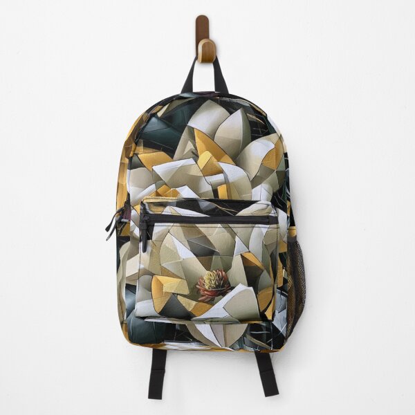 Item preview, Cubist Magnolia Bouquet – Golden Abstract Floral Art designed and sold by VelvetThornsArt.