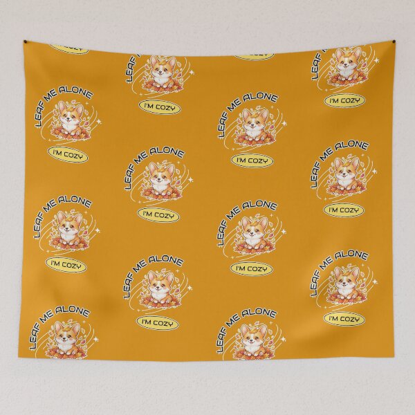 Item preview, Autumn Corgi Leaf Me Along I'm Cozy designed and sold by GlitchedTees.