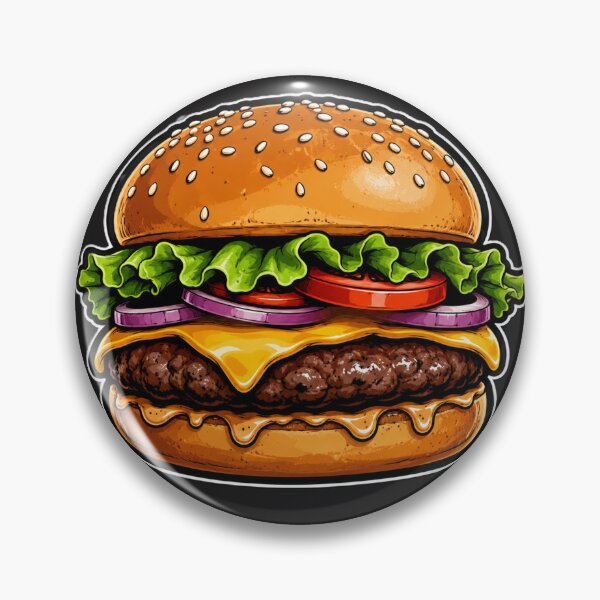 Item preview, Epic Gourmet Cheeseburger Illustration designed and sold by AstraDrip Studio.