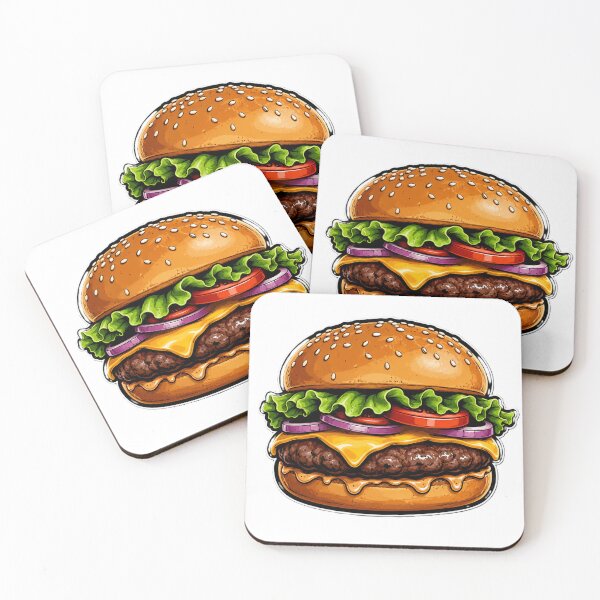Item preview, Epic Gourmet Cheeseburger Illustration designed and sold by AstraDrip Studio.