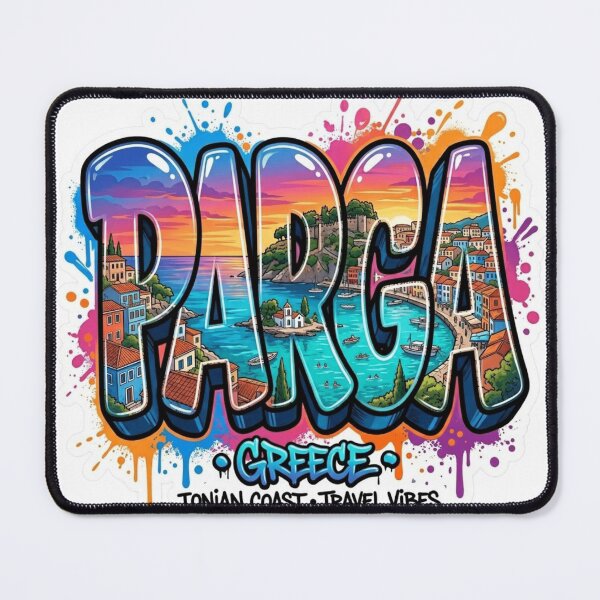 Item preview, Parga Bay Graffiti Sticker designed and sold by Imaginarium of Chaos falcon88 .