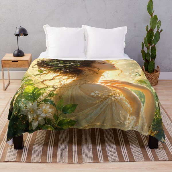Item preview, Nature’s Light Goddess | Radiant Forest Beauty Artwork designed and sold by Sticleg.