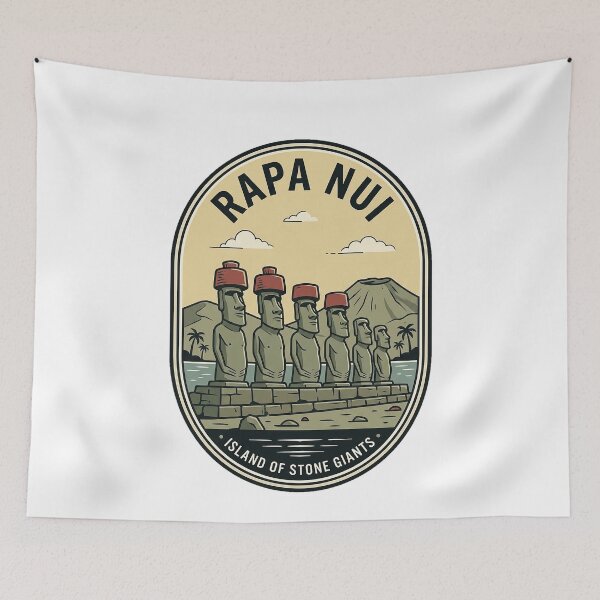 Item preview, Vintage Rapa Nui Easter Island Moai Stone Giants designed and sold by k3rstman1.