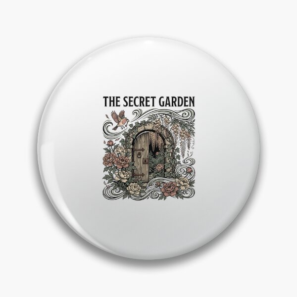 Item preview, Overgrown Stone Arch Door The Secret Garden Vintage Bird Art designed and sold by Fenay Designs.