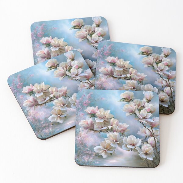 Item preview, Dream Magnolia Blossoms – Soft Impressionist Floral Art designed and sold by VelvetThornsArt.