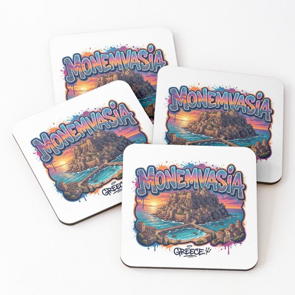 Item preview, Monemvasia Coastal Graffiti Sticker designed and sold by Imaginarium of Chaos falcon88 .
