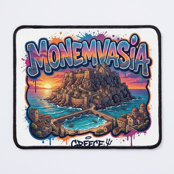 Item preview, Monemvasia Coastal Graffiti Sticker designed and sold by Imaginarium of Chaos falcon88 .