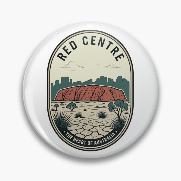 Item preview, Red Centre Uluru Australia Vintage Travel Badge designed and sold by k3rstman1.