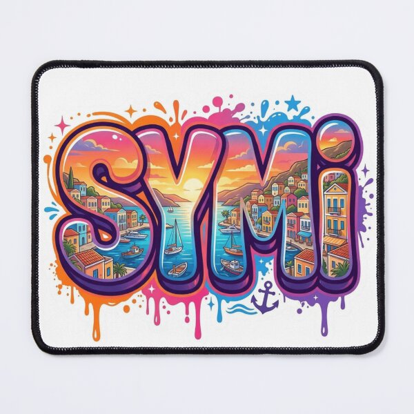 Item preview, Symi Harbor Graffiti Sticker designed and sold by Imaginarium of Chaos falcon88 .