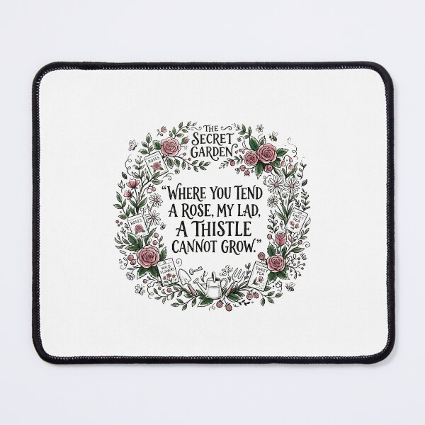 Item preview, Where You Tend A Rose The Secret Garden Floral Wreath Quote designed and sold by Fenay Designs.