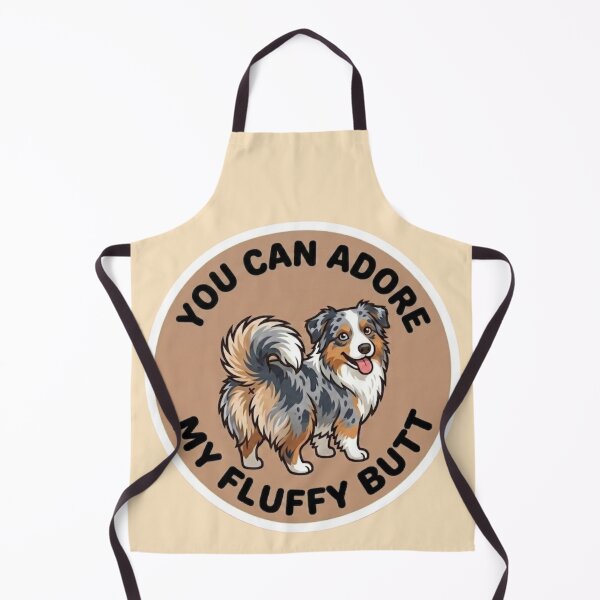 Item preview, You Can Adore My Fluffy Butt – Cute Blue Merle Aussie Doodle designed and sold by DailyStruggleCo.