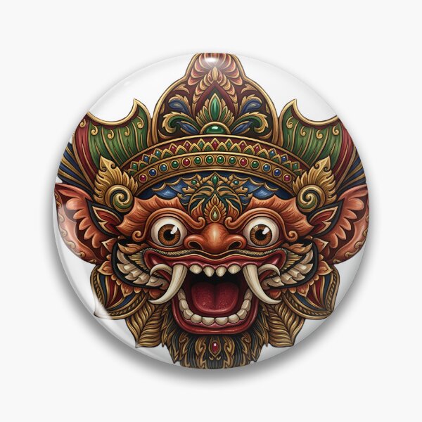 Item preview, Barong Bali Sacred Spirit Mask Art designed and sold by Curative Art.