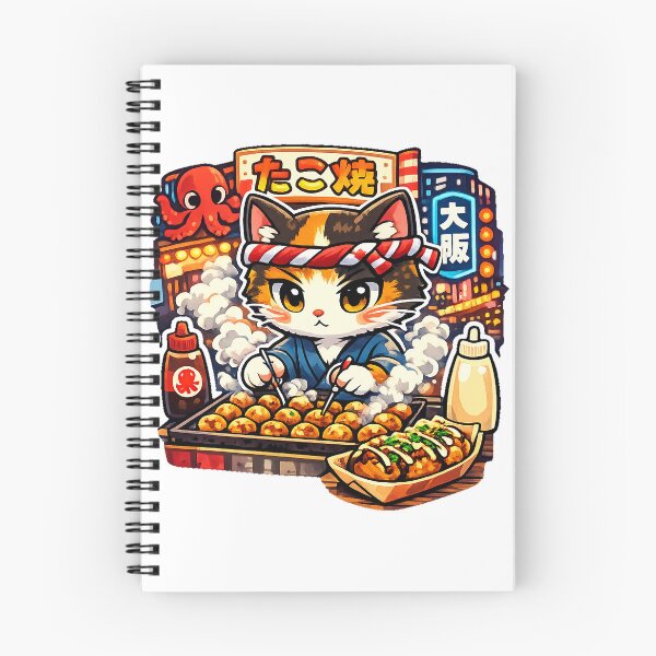 Item preview, Osaka Takoyaki Cat Sticker – Cute Kawaii Japanese Street Food Anime Design designed and sold by kawaii animal store (in Japan).