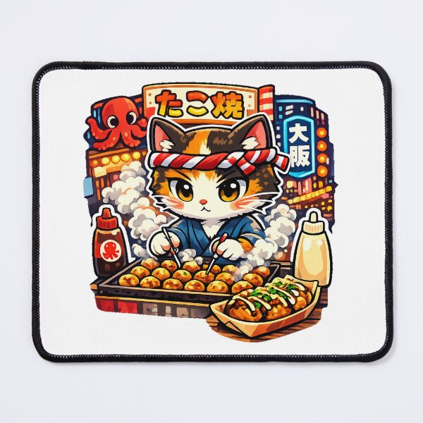 Item preview, Osaka Takoyaki Cat Sticker – Cute Kawaii Japanese Street Food Anime Design designed and sold by kawaii animal store (in Japan).