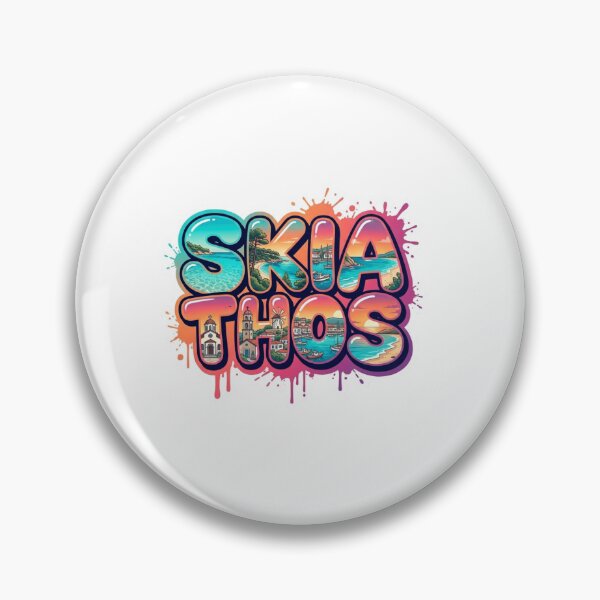 Item preview, Skiathos Beach Graffiti Sticker designed and sold by Imaginarium of Chaos falcon88 .