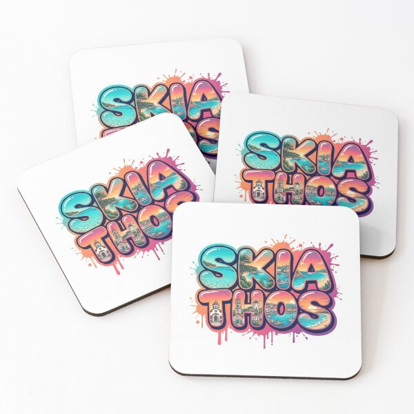 Item preview, Skiathos Beach Graffiti Sticker designed and sold by Imaginarium of Chaos falcon88 .