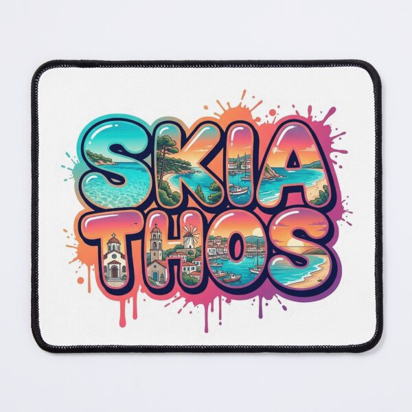 Item preview, Skiathos Beach Graffiti Sticker designed and sold by Imaginarium of Chaos falcon88 .