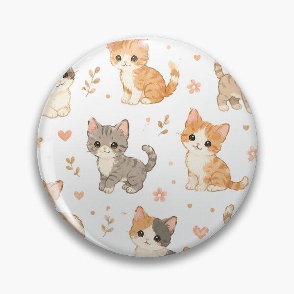Item preview, Cute Cat Pattern – Kawaii Kitten Seamless Design designed and sold by Seculinator.