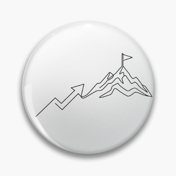 Item preview, Minimalist Success Mountain Arrow Line Art - Growth Mindset designed and sold by MCV-Designs.