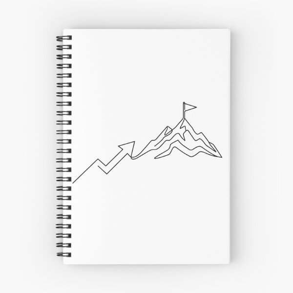 Item preview, Minimalist Success Mountain Arrow Line Art - Growth Mindset designed and sold by MCV-Designs.
