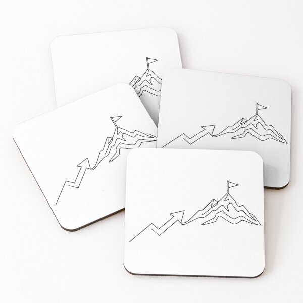 Item preview, Minimalist Success Mountain Arrow Line Art - Growth Mindset designed and sold by MCV-Designs.