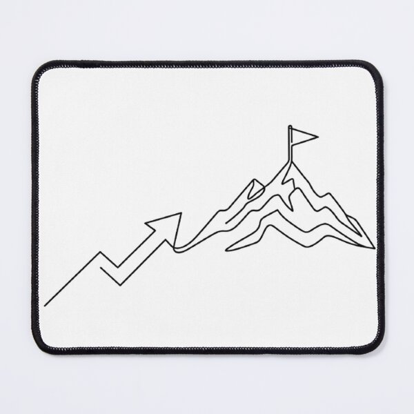 Item preview, Minimalist Success Mountain Arrow Line Art - Growth Mindset designed and sold by MCV-Designs.