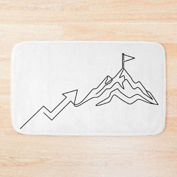 Item preview, Minimalist Success Mountain Arrow Line Art - Growth Mindset designed and sold by MCV-Designs.