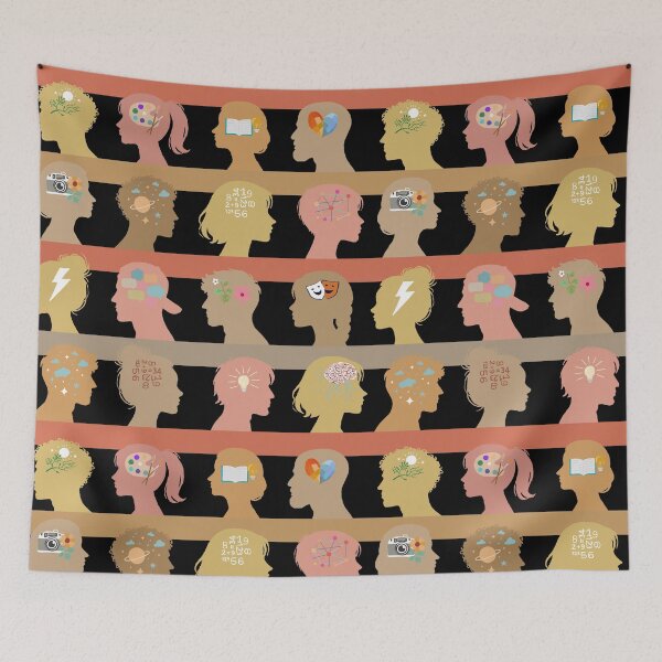 Item preview, Self Expressive world -  black goldenrod tan or desert ochre  designed and sold by Fabricatemyart.