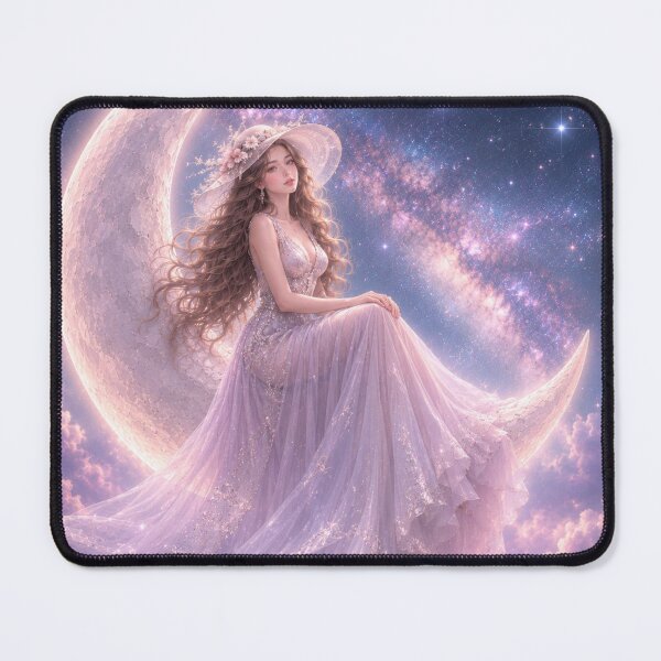 Item preview, Celestial Moon Goddess – Dreamy Pastel Galaxy Art designed and sold by MagicMood Creations.
