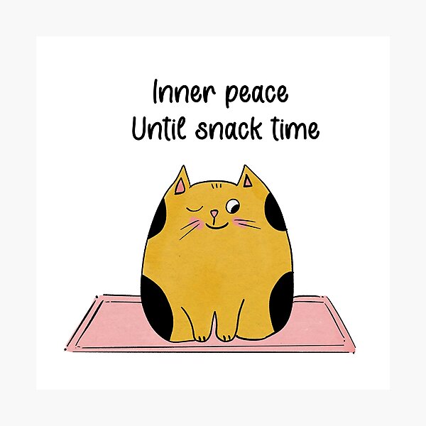 Item preview, Inner peace yoga cat designed and sold by Blissandlove.