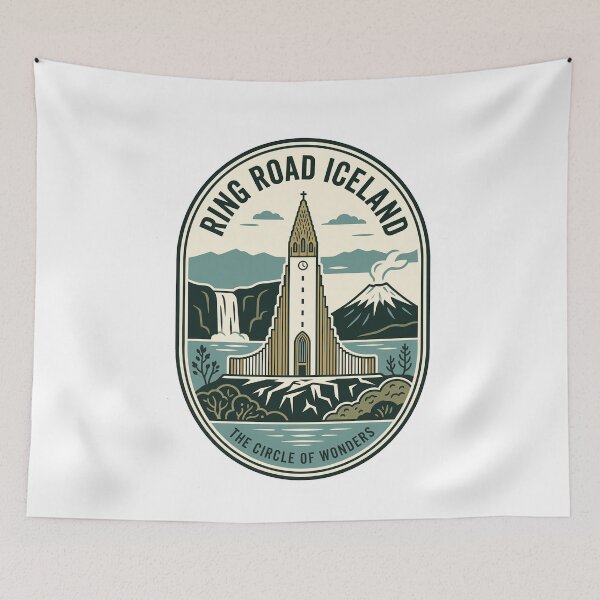 Item preview, Ring Road Iceland Vintage Travel Badge designed and sold by k3rstman1.