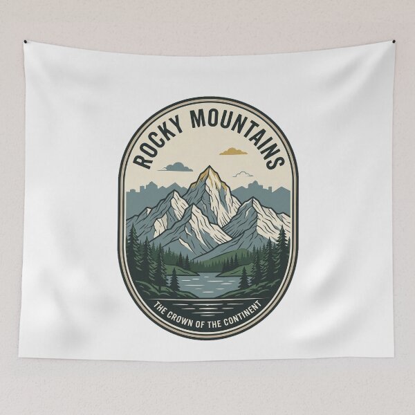 Item preview, Rocky Mountains Crown of the Continent Vintage Badge designed and sold by k3rstman1.
