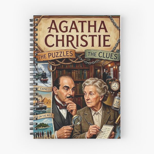 Item preview, Agatha Christie Poster – Hercule Poirot Miss Marple Whodunit Oil Painting designed and sold by Art's Diner.