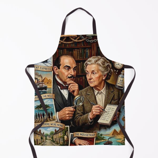 Item preview, Agatha Christie Poster – Hercule Poirot Miss Marple Whodunit Oil Painting designed and sold by Art's Diner.