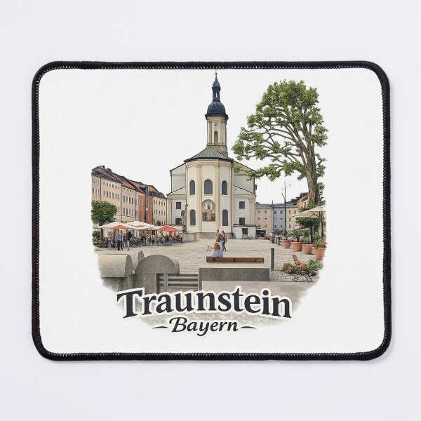 Item preview, Traunstein Bayern St. Oswald Church Town Square Travel Shirt PNG designed and sold by Hookesmode.