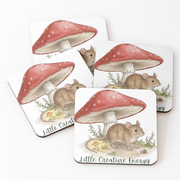 Item preview, Little Creature Energy Mouse Cottagecore Sticker designed and sold by HoneyBreezeCo.