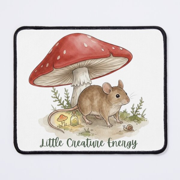 Item preview, Little Creature Energy Mouse Cottagecore Sticker designed and sold by HoneyBreezeCo.