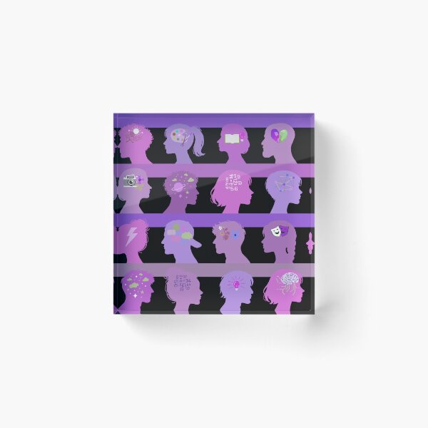 Item preview, Self Expressive world - black magenta and lavender  designed and sold by Fabricatemyart.