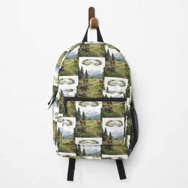 Item preview, Winklmoosalm Wildlife Alpine Meadow Art Print with Deer and Wild Boar designed and sold by Hookesmode.