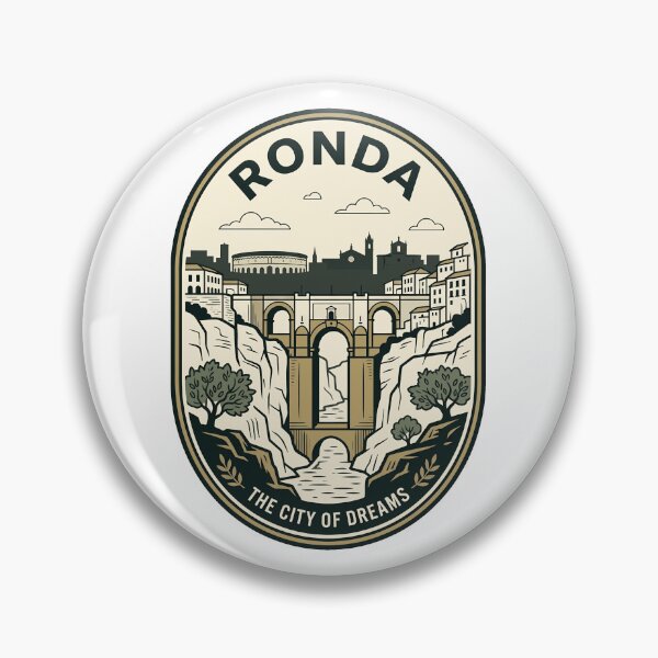 Item preview, Vintage Ronda Spain Puente Nuevo Travel Badge designed and sold by k3rstman1.