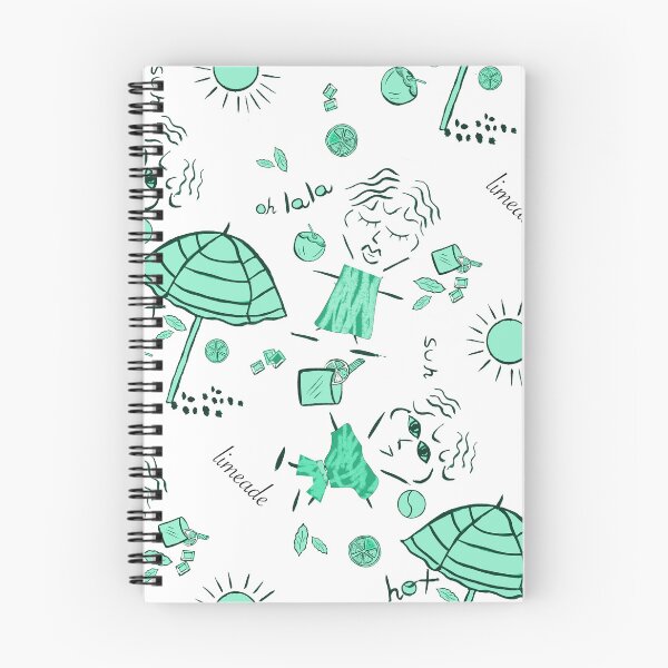 Item preview, Chic Summer Beach Doodle Seamless Pattern - Retro Resort Vibes Mint designed and sold by altastudio.