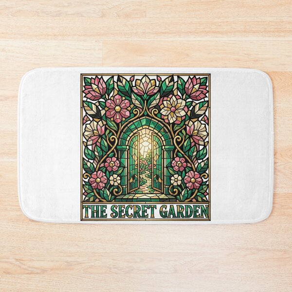 Item preview, Stained Glass Garden Gate Window The Secret Garden Art designed and sold by Fenay Designs.