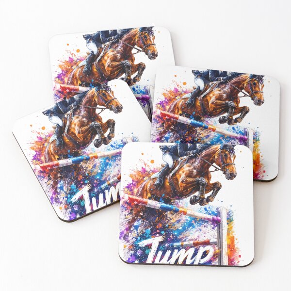 Item preview, Color Splash Show Jumping Wall Art – Equestrian Horse Jump Poster designed and sold by Hookesmode.