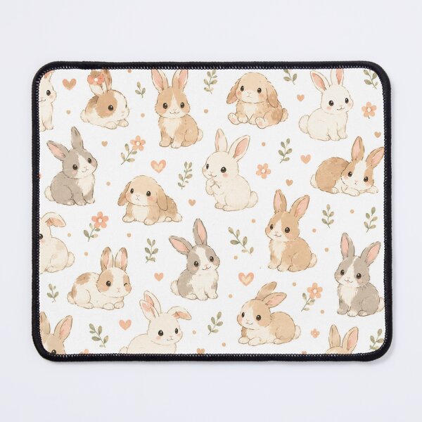 Item preview, Cute Bunny Pattern – Kawaii Rabbit Seamless Design designed and sold by Seculinator.