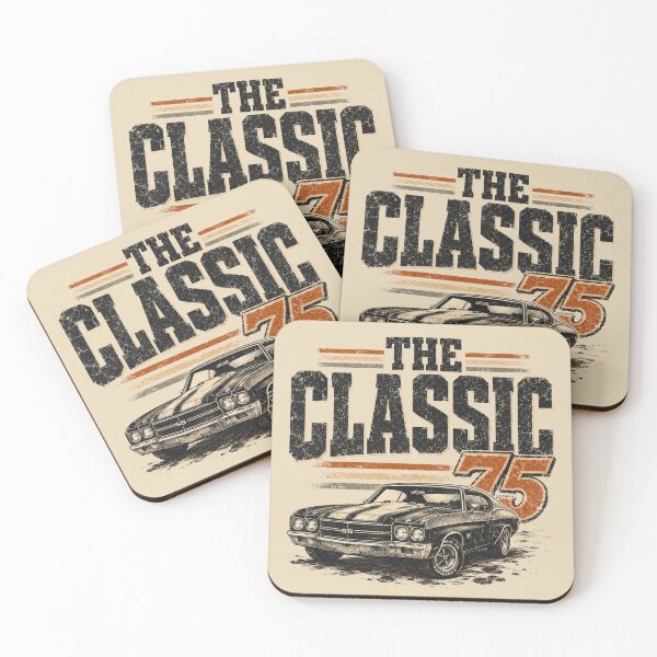 Item preview, The Classic 75 Vintage Muscle Car Garage Tee designed and sold by POD DYNASTY | Original Print On Demand T-Shirt Graphics.