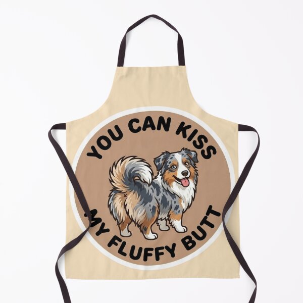 Item preview, You Can Kiss My Fluffy Butt – Cute Blue Merle Aussie Doodle designed and sold by DailyStruggleCo.