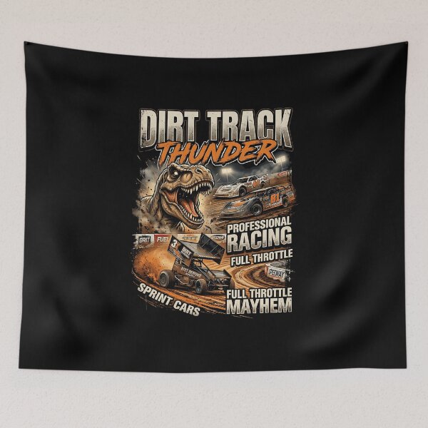 Item preview,  Dirt Track Thunder Sprint Cars Full Throttle Mayhem T-Rex Racing  designed and sold by graphixpolash.