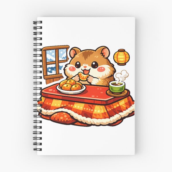 Item preview, Kawaii Hamster Eating Mikan Under Kotatsu - Cozy Japanese Winter Sticker designed and sold by kawaii animal store (in Japan).
